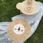 Lion Face Raffia Wall Hanging