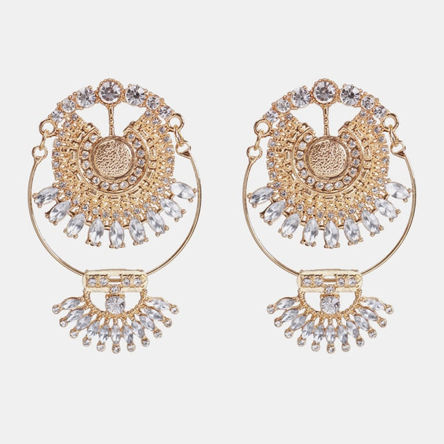 Golden Eye Deco Drop Earrings - Oneposh