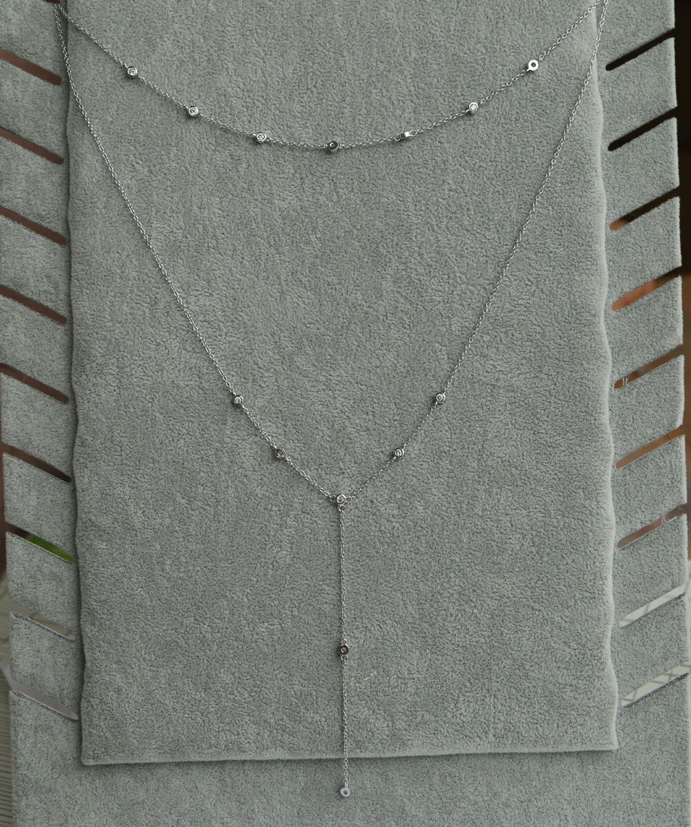 Fine silver necklace choker - Oneposh