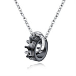 King and Queen Engrave Name Stainless Steel Couple Necklaces - Oneposh