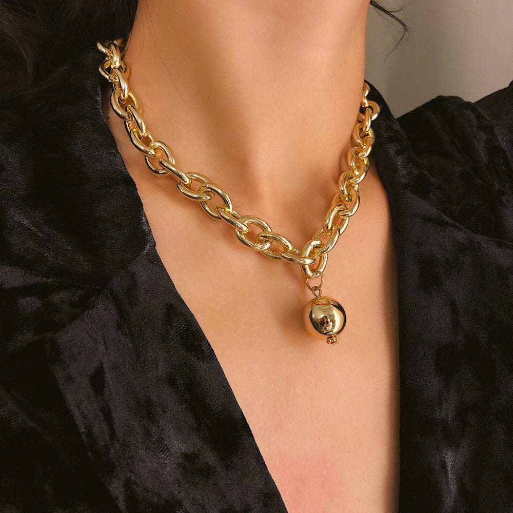 Round Ball Necklace - Oneposh