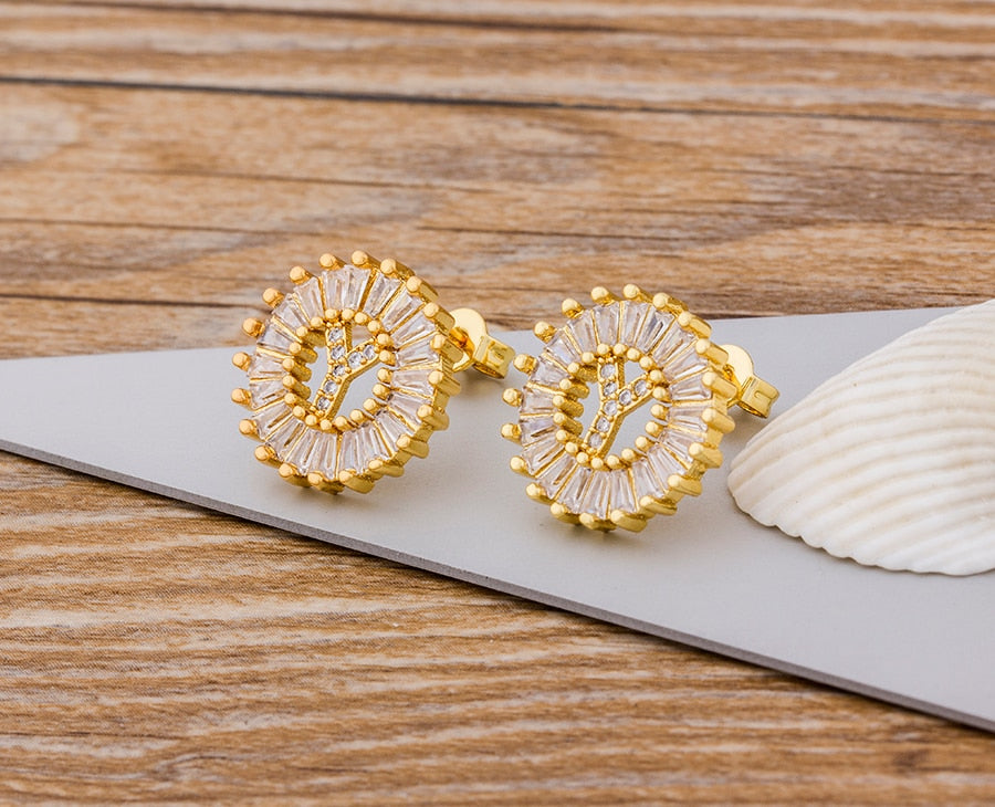 Initial Letter Earrings - Oneposh