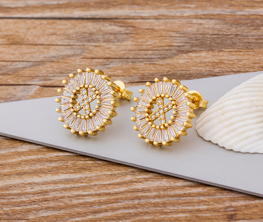Initial Letter Earrings - Oneposh