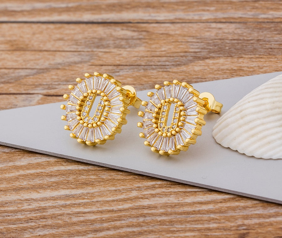Initial Letter Earrings - Oneposh