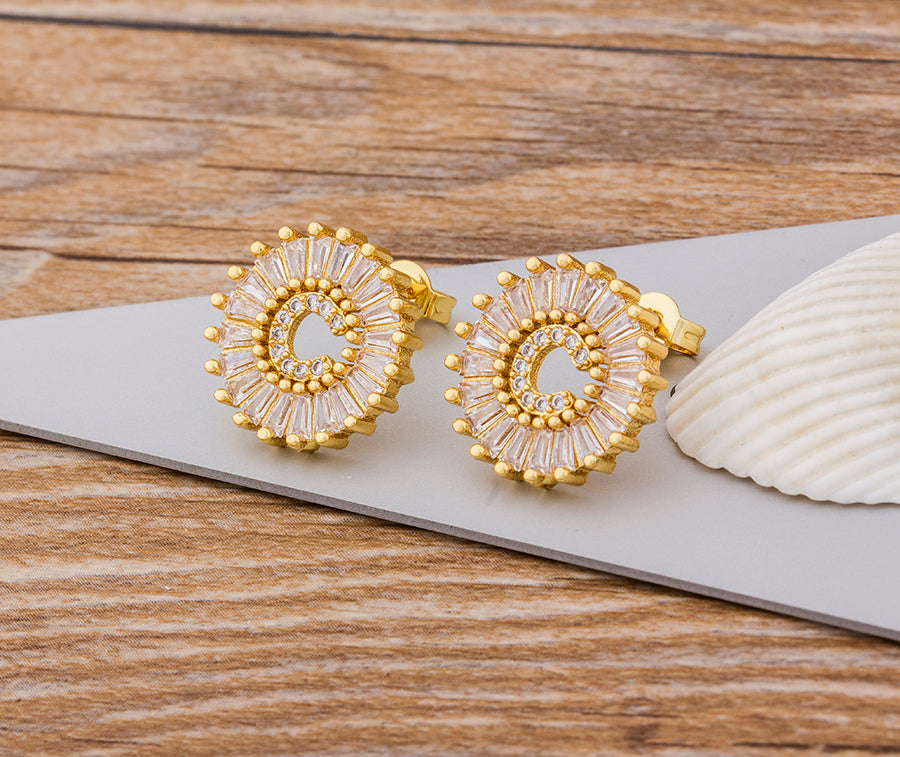 Initial Letter Earrings - Oneposh