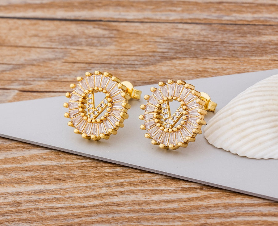 Initial Letter Earrings - Oneposh