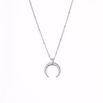 Stainless Steel Moon Pendant Necklace - Oneposh