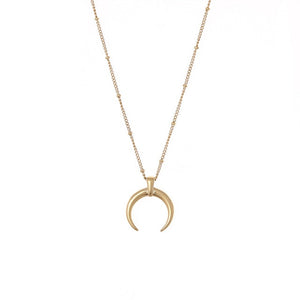 Stainless Steel Moon Pendant Necklace - Oneposh
