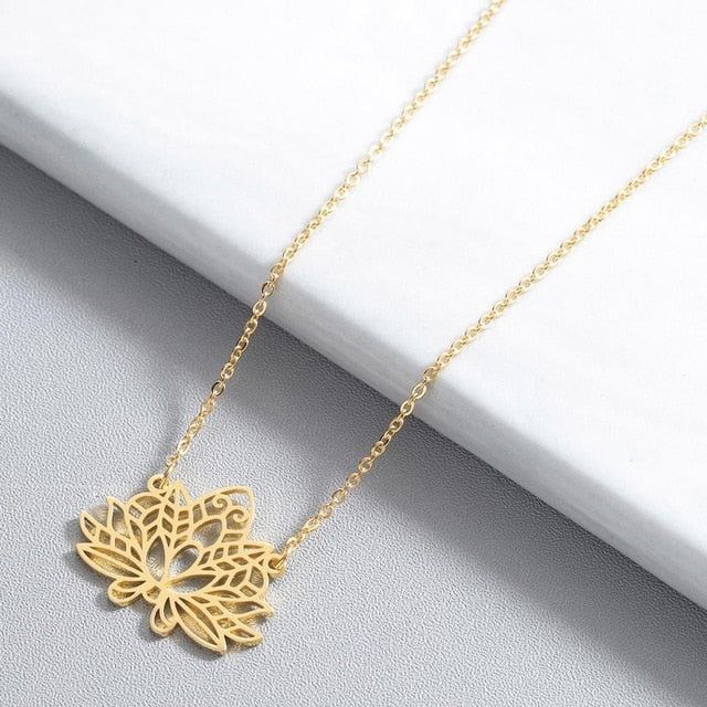 Flower Stainless Steel Necklace - Oneposh