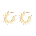Half Circle Spiked Earrings - Oneposh