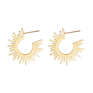 Half Circle Spiked Earrings - Oneposh