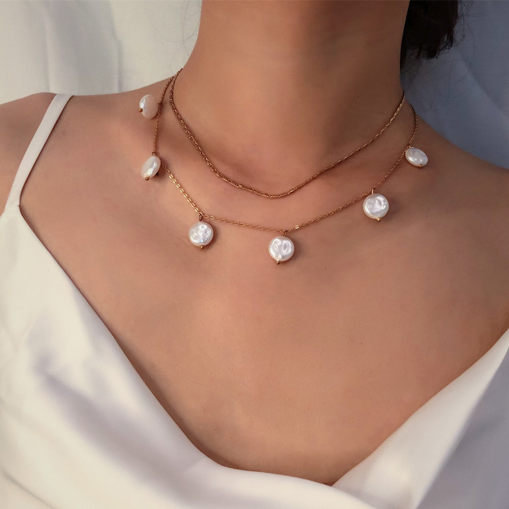 Multi Layered Pearl Tassel Necklace - Oneposh