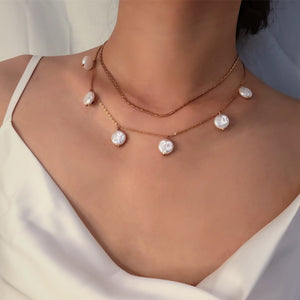 Multi Layered Pearl Tassel Necklace - Oneposh