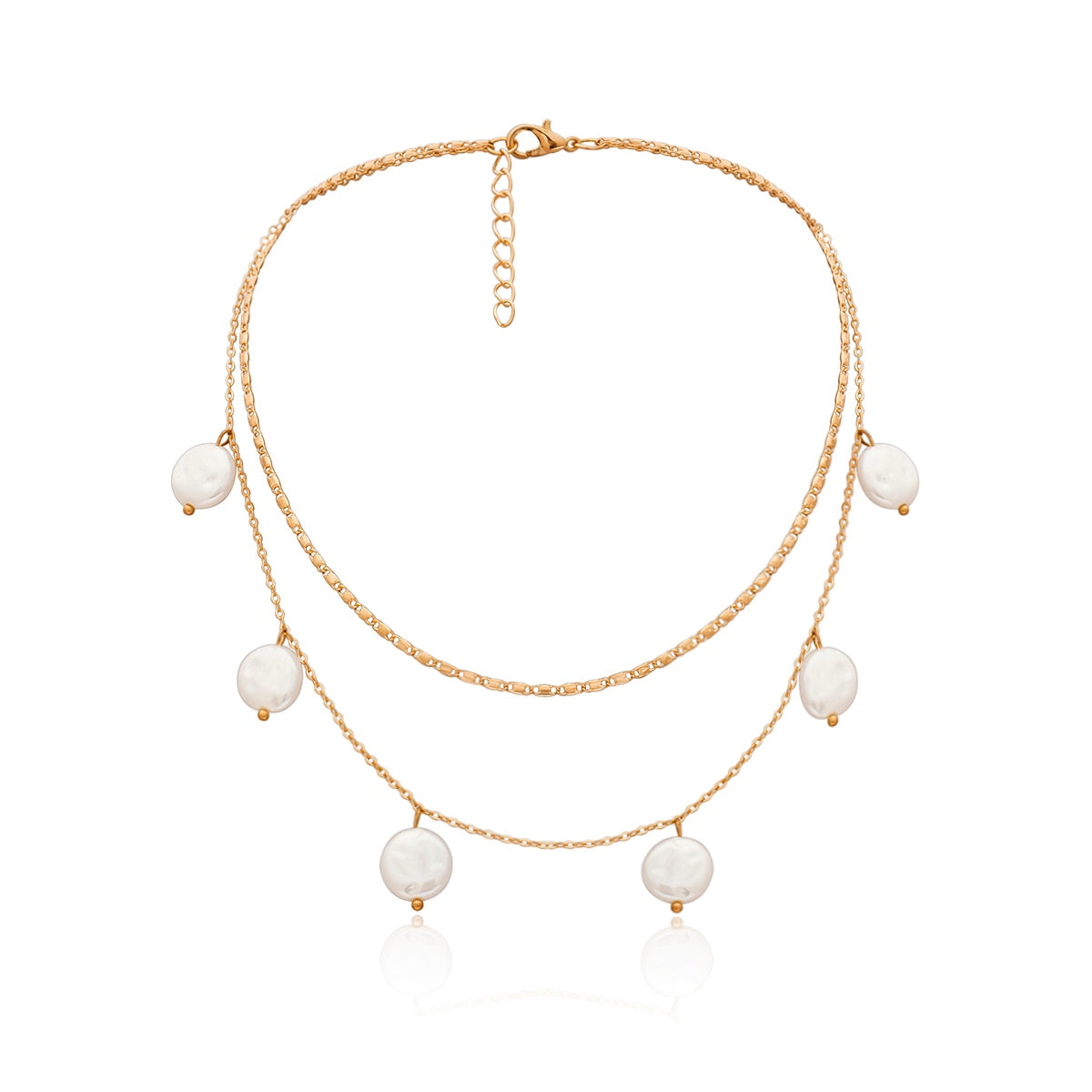 Multi Layered Pearl Tassel Necklace - Oneposh