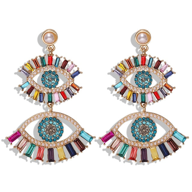 Afioni Crystal Earrings - Oneposh