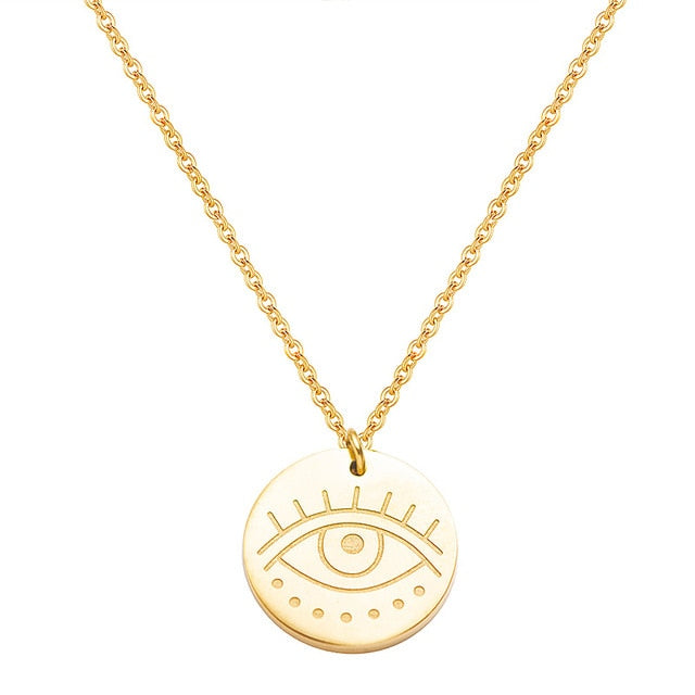 Adrielle Eye Stainless Steel Necklace - Oneposh