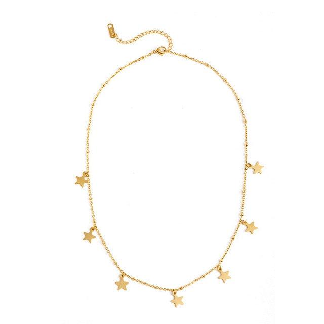 Angelina Stainless Steel Star Necklace - Oneposh