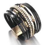 Dulcie Snakeskin Pattern Leather Bracelets - Oneposh