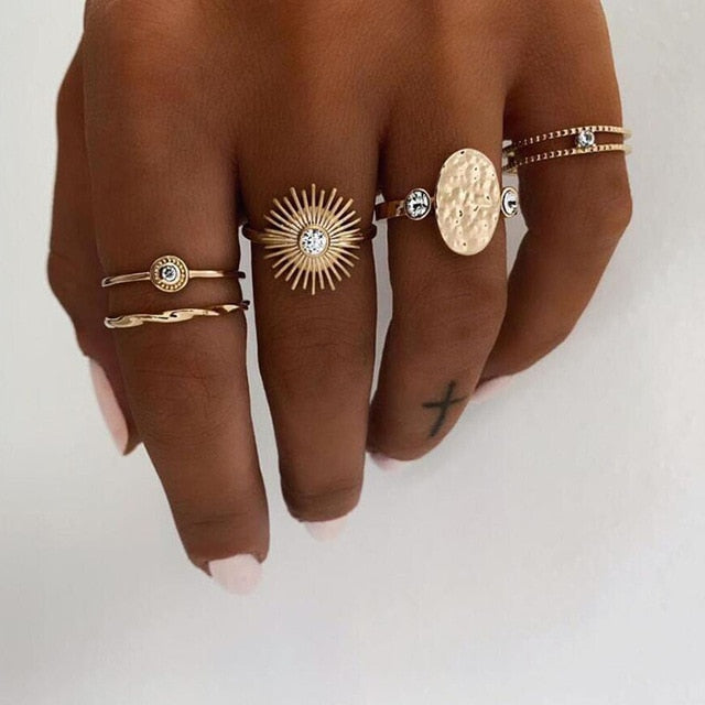 Serilda Bohemian Rings Set - Oneposh