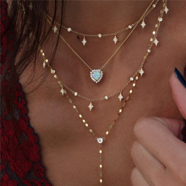 Caledonia Crystal Necklace - Oneposh