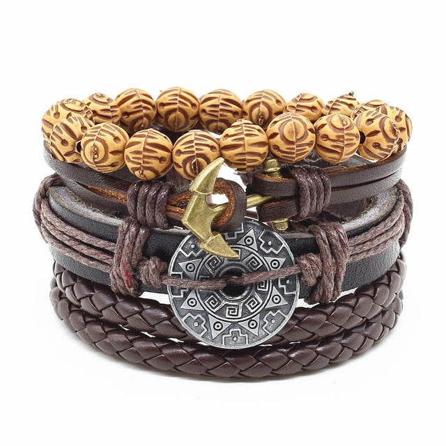 Ayden Leather Bracelets Set - Oneposh