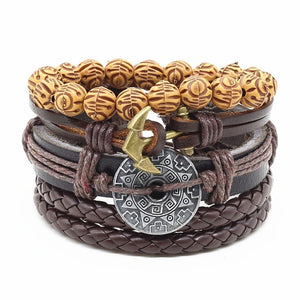 Ayden Leather Bracelets Set - Oneposh