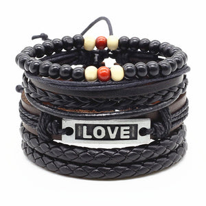 Leonardo Leather Bracelets Set - Oneposh