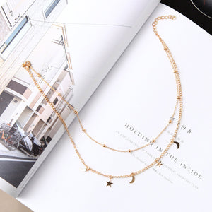 Star and Moon Necklace - Oneposh