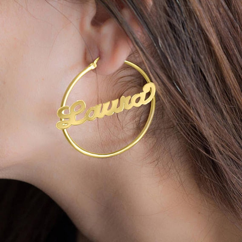 Personalized Hoop Earrings - Oneposh