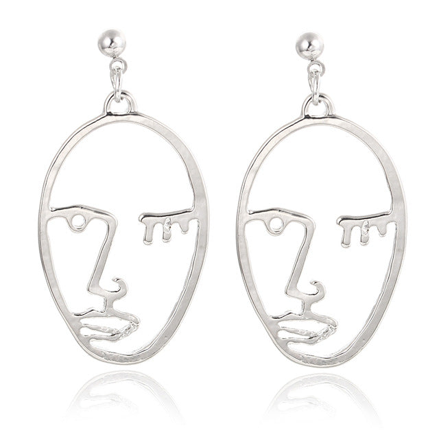 Abstract Face Earrings - Oneposh