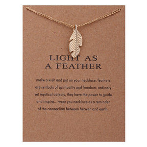 Feather Pendant Necklace - Oneposh