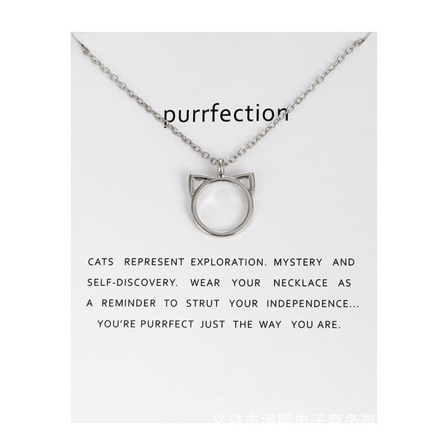 Purrfection Pendant Necklace - Oneposh